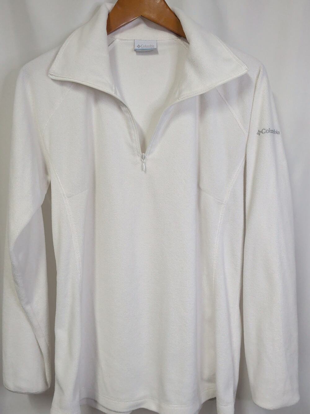 Columbia Women's White Long Sleeve 1/4 Zip Fleece Pullover Fleece